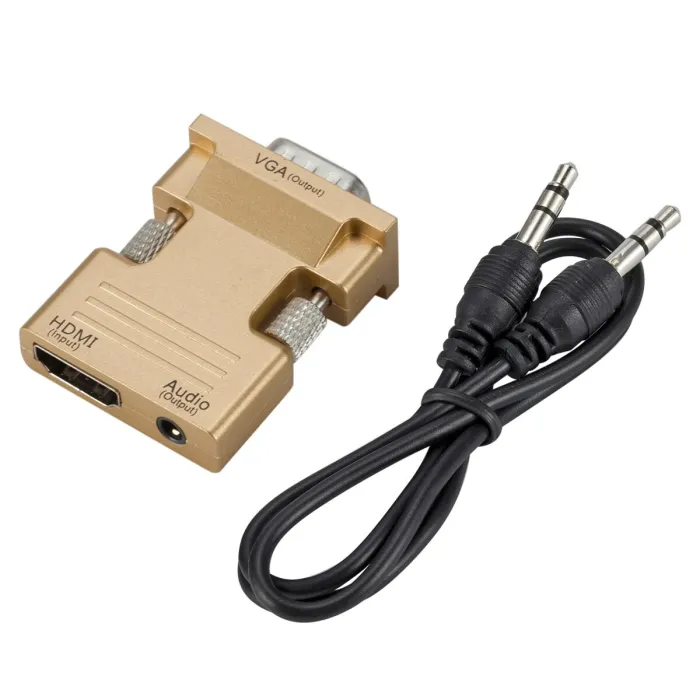 HDMI-compatibel naar VGA-adapter - audiokabel - 3,5 mm - 1080PKabels