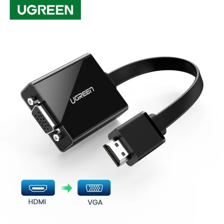 UGREEN - aktywna przejściówka HDMI do VGA - z gniazdem audio 3,5 mm - 1080PKable