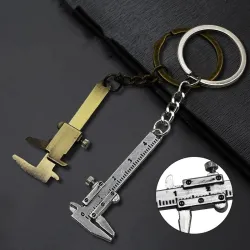 Keychain with mini vernier calliper
