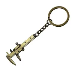 Keychain with mini vernier calliper