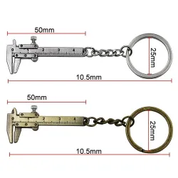 Sleutelhanger met mini-schuifmaatSleutelhangers