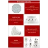 LED plant grow light - bulb - hydroponic - full spectrum - E27 / E14 / GU10 / MR16 / B22 - 220V - 3W / 4W / 5W