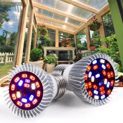 LED plantengroeilamp - gloeilamp - hydrocultuur - volledig spectrum - E27 / E14 - 18W / 28WKweeklampen