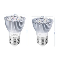 LED-plantevekstlys - pære - hydroponisk - fullt spekter - E27 / E14 - 18W / 28W