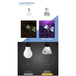 LED plantengroeilamp - gloeilamp - hydrocultuur - volledig spectrum - E27 / E14 - 18W / 28WKweeklampen