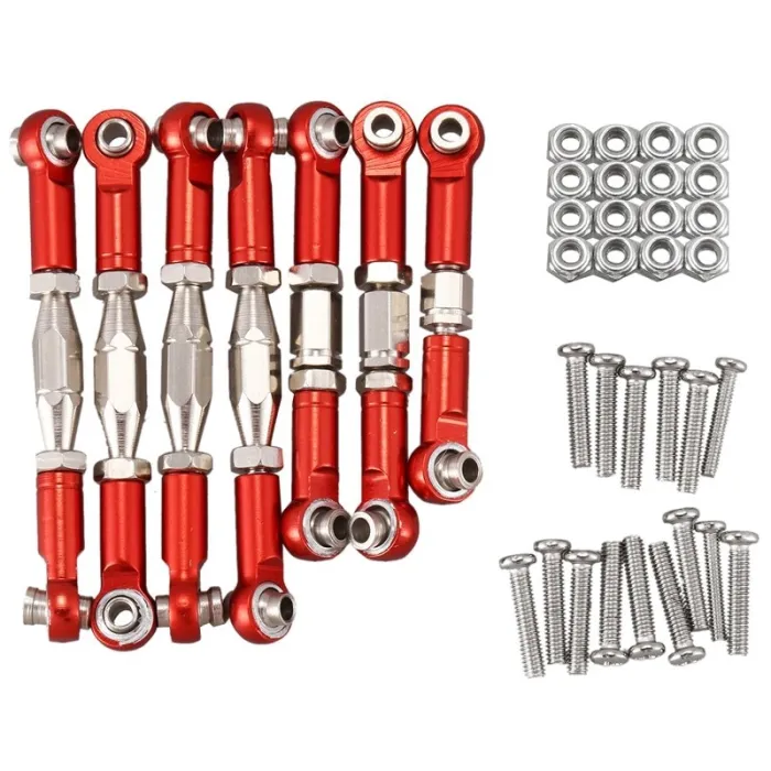 Metalowy serwomechanizm - zestaw drążków kierowniczych - do samochodów WLtoys 144001 1/14 RCR/C Samochód