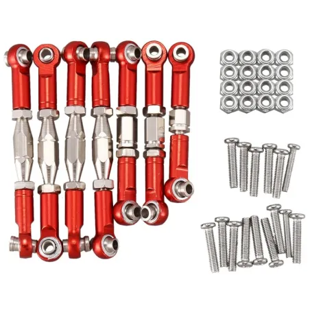 Metalowy serwomechanizm - zestaw drążków kierowniczych - do samochodów WLtoys 144001 1/14 RCR/C Samochód