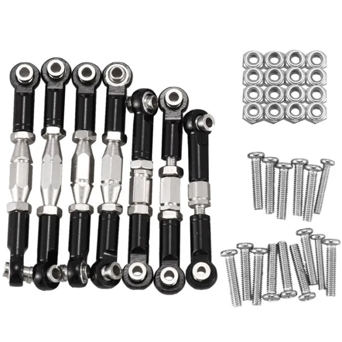 Metallgestängeservo - Zugstangen-Lenkungs-Spurstangen-Set - für WLtoys 144001 1/14 RC-Cars