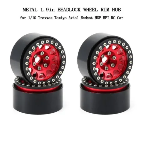 Piasta Beadlock - felgi - stop aluminium - 1,9" / 2,2" - do samochodów 1/10 RC Crawler - 4 sztukiR/C Samochód