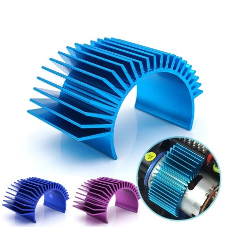 Coche R/CMotor cooling heat sink - top vented - for 1/10 RC car / RC boat
