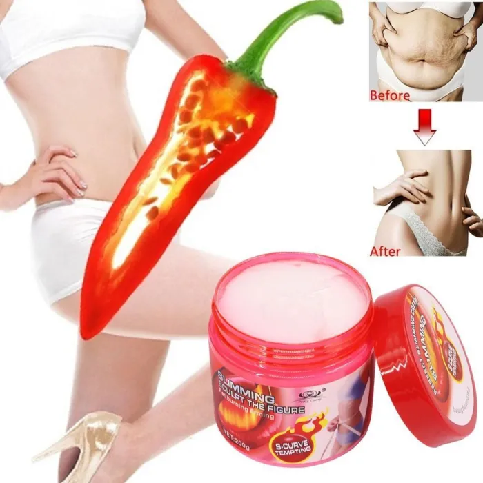 Afslankcrème - vetverbranding - verstevigend - liftend - anti-cellulitis - hot chiliMassage