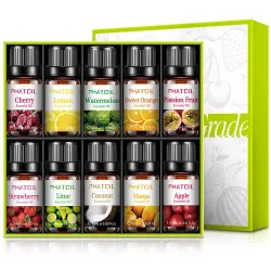 Essentiële oliën van fruit - aardbei / mango / watermeloen / passievrucht - voor diffusers / baden / cosmetica - 10 stuksLuch...