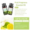 Fruit essential oils - strawberry / mango / watermelon / passion fruit - for diffusers / baths / cosmetics - 10 pieces