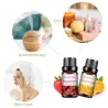 Fruit essential oils - strawberry / mango / watermelon / passion fruit - for diffusers / baths / cosmetics - 10 pieces