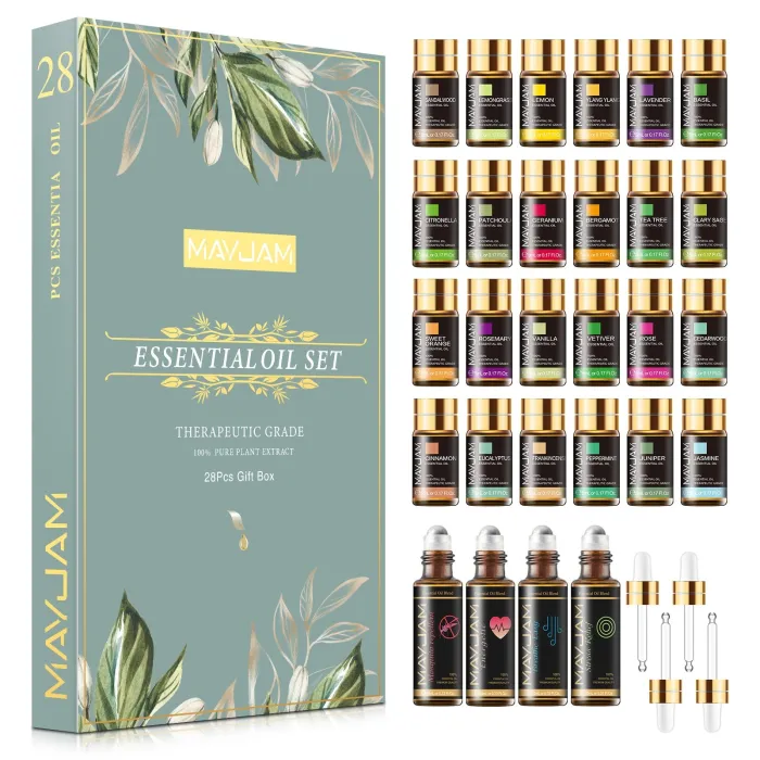 HumidificadoresAceites esenciales naturales puros - para masajes / baños / difusores - 28 piezas