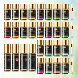 Rena naturliga eteriska oljor - för massage / bad / diffusorer - 28 stycken