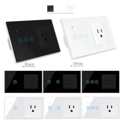 Slimme wandcontactdoos - lichtschakelaar - 1 - 3 gangs - WiFi / APP / afstandsbediening - Alexa - Google - HomeSchakelaars