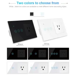 Slimme wandcontactdoos - lichtschakelaar - 1 - 3 gangs - WiFi / APP / afstandsbediening - Alexa - Google - HomeSchakelaars