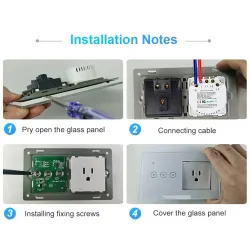 Slimme wandcontactdoos - lichtschakelaar - 1 - 3 gangs - WiFi / APP / afstandsbediening - Alexa - Google - HomeSchakelaars