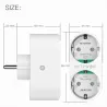 BW-SHP7 -16A 3680W - Wandsteckdose - Dual-EU-Stecker - WiFi - Timer - Fernbedienung - Alexa - Google