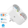BW-SHP7 -16A 3680W - Wandsteckdose - Dual-EU-Stecker - WiFi - Timer - Fernbedienung - Alexa - Google