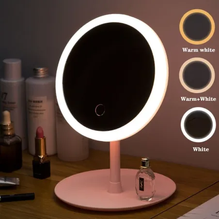 Schminkspiegel - LED-Licht - verstellbar - Touch-Steuerung - Dimmer - USB