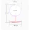 Makeup mirror - LED light - adjustable - touch control - dimmer - USB