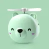 Mini pocket mirror - with fan - LED light - piggy head shape
