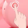 Mini pocket mirror - with fan - LED light - piggy head shape