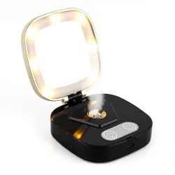 Mini Schminkspiegel - mit LED-Licht / Sprayer - Nano Mist