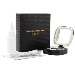 Mini makeup mirror - wIth LED light / sprayer - nano mistMake-Up