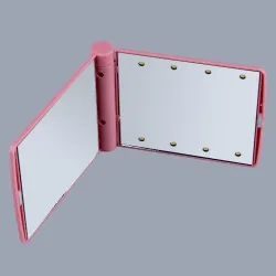Lusterko do makijażu - z 8 diodami LED - składaneMakijaż