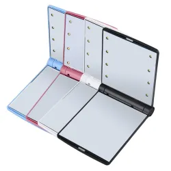Lusterko do makijażu - z 8 diodami LED - składaneMakijaż