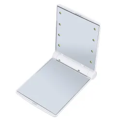 Lusterko do makijażu - z 8 diodami LED - składaneMakijaż