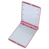 Makeup mirror - with 8 LED light - foldable