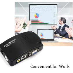 Adapter AV do VGA - konwerter RCA VGA - przełącznik - 1080P HDPrzełączniki HDMI
