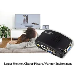 Adapter AV do VGA - konwerter RCA VGA - przełącznik - 1080P HDPrzełączniki HDMI