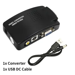 Adapter AV do VGA - konwerter RCA VGA - przełącznik - 1080P HDPrzełączniki HDMI
