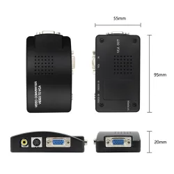 Adapter AV do VGA - konwerter RCA VGA - przełącznik - 1080P HDPrzełączniki HDMI