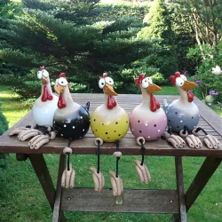 Funny chicken - hen - rooster - garden / lawn decoration