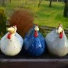 Funny chicken / hen - garden / lawn decoration - resin
