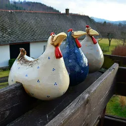 Lustiges Huhn / Henne - Garten / Rasendekoration - Harz