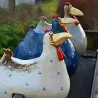 Funny chicken / hen - garden / lawn decoration - resin