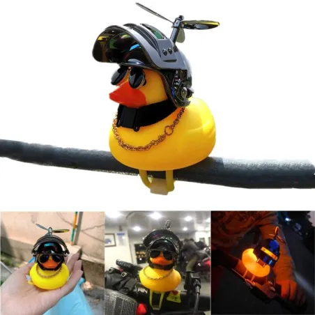 Gelbe Gummiente - Armaturenbrettdekoration des Autos - Spielzeug - mit Propellern / Licht