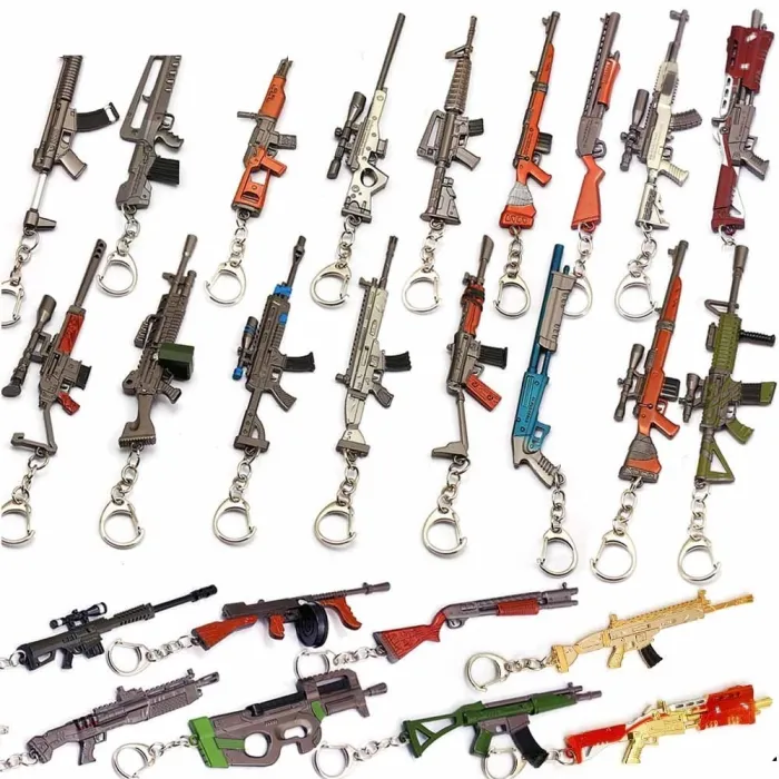 Metalowy brelok z pistoletem - 12 cmBreloczki Do Kluczy