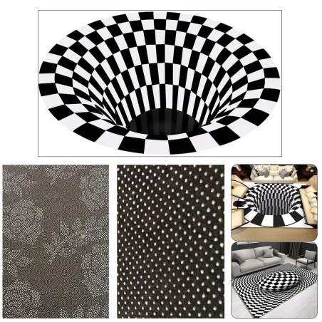 Vision géométrique 3D - Illusion d'optique - tapis antidérapant - mat