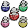 Baby In Car - 3D Autoaufkleber aus Aluminium - wasserdicht