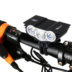 8000 lumens T6 LED - lampe frontale pour vélo - lampe torche 4 modes - batterie et chargeur