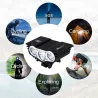 8000 lumens T6 LED - lampe frontale pour vélo - lampe torche 4 modes - batterie et chargeur