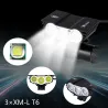 8000 lumens T6 LED - lampe frontale pour vélo - lampe torche 4 modes - batterie et chargeur